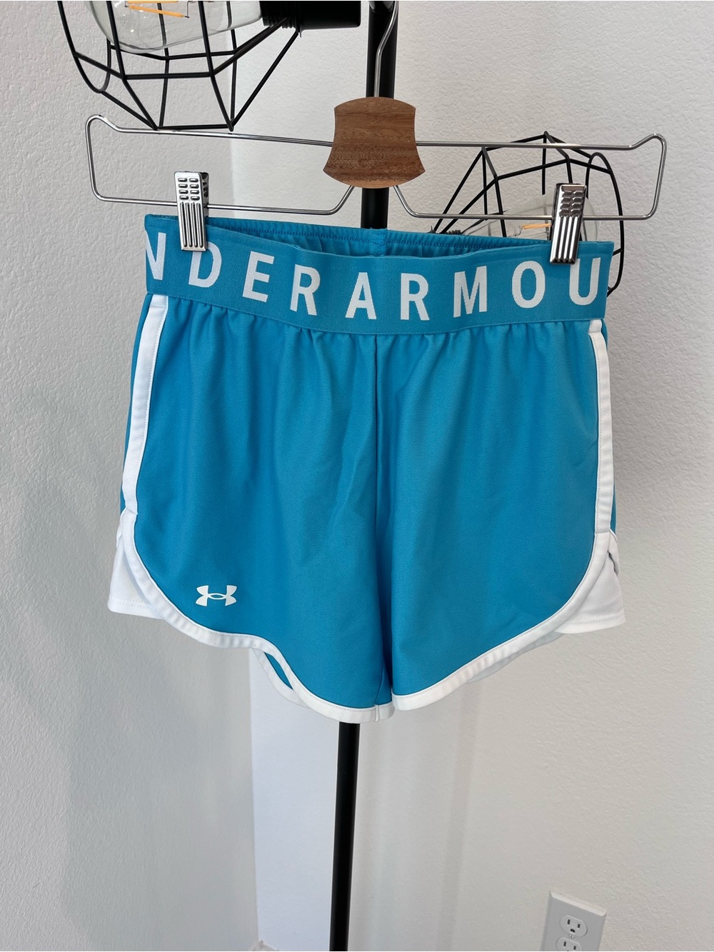 Under Armour Teal Athletic Shorts with White Trim